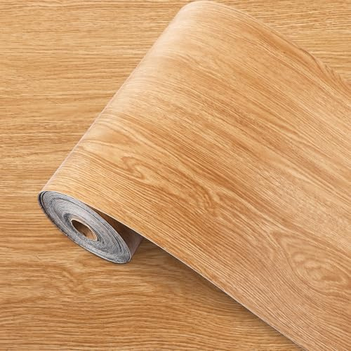 DAJAVE Vinylboden Selbstklebend 5 m² PVC Bodenbelag 40cm x 10 m in Holzoptik Wasserdicht & Robust, Pflegeleichter Designboden für Küche, Bad, Wohnzimmer, Einfache Verlegung