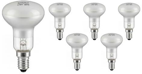 Easylight Ersatzlampe Lavalampen - 6 Stück - E14 R50-30 Watt - 390 cd - dimmbar - warmweiß - H: 7.5 cm Ø 5 cm - Reflektorlampe - 6er Set - Ersatzbirne