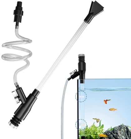 Generisch Pulitore per acquario, aspirapolvere per acquario, aspirapolvere per acquario, aspirapolvere per acquari e , pompa manuale, aspirapolvere a sifone per acquario, per la manutenzione, la