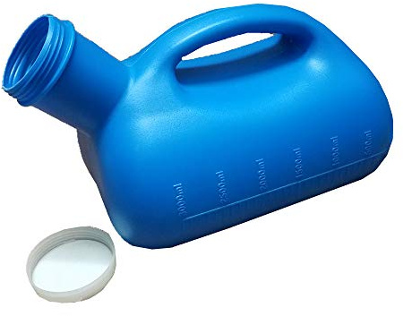 botella orinal, Urinario masculino grande de 3000 ml, portátil, for hombre, for orinar, for viaje(Blue)