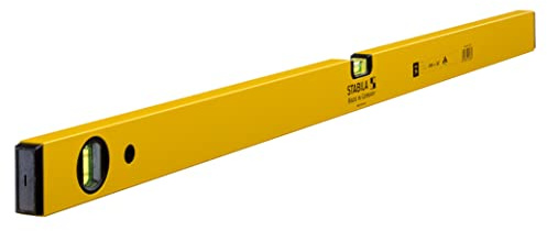 STABILA Niveau à bulle Type 70, 100 cm, profilé léger en aluminium, 1 fiole horizontale, 1 fiole verticale, Made in Germany