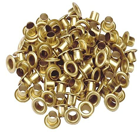 CONNEX Ösen 4,5mm Messing 100 Stück - Langlebig, Rostfrei & Stabil - Ideal für Planen, Stoffe & Bastelarbeiten/Metallösen/Einschlagösen/Befestigungsösen / COXT194182
