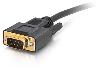 C2G 0.5M DB9 mannlichen to 3.5 Aux Adapter, 3.5mm Jack to RS232 DB9 Serial Control Kabel Schwarz