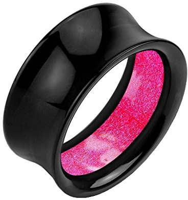 Piercingfaktor Flesh Tunnel Ohr Piercing Plug Ohrpiercing Double Flared Glitter Kristall Inlay