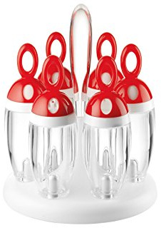 Fratelli Guzzini Kitchen Active Design Porta Spezie Girevole, PMMA|PP|ABS, Rosso, 23x16x21.5 cm