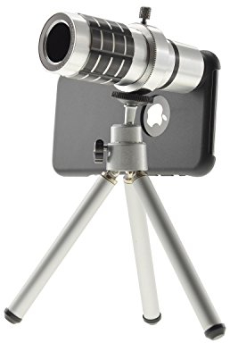 System-S Lot de 12 objectifs téléobjectif Zoom Fish Eye Grand Angle avec Mini trépied pour iPhone 8 Plus 4 en 1