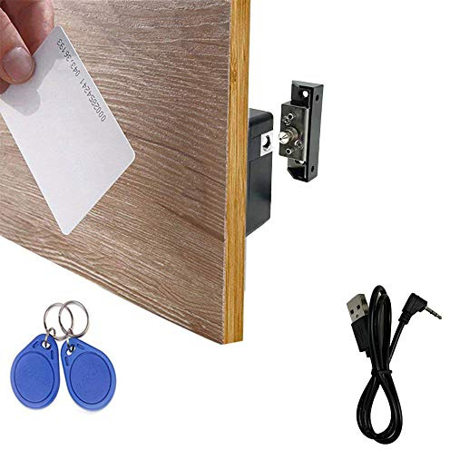 WOOCH RFID Lock Electronic Cabinet Lock, Hidden DIY Lock with USB Cable for Wooden Cabinet Drawer Locker Cupboard (1 Pack)