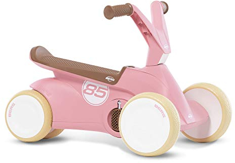 BERG GO2 2in1 Rutschauto & Laufrad | Kinderfahrzeug mit ausklappbaren Pedalen | Rutscher & Laufrad ab 1 Jahr | Kinderspielzeug für Kinder ab 10 Monaten (Retro Rosa)