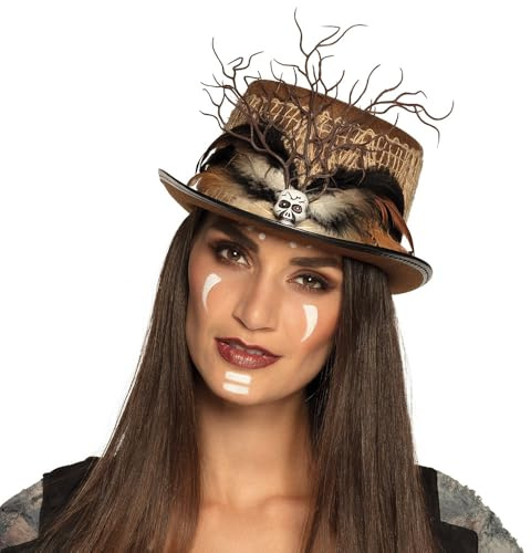 Boland - Voodoo Hut, Kopfbedeckung, Steampunk, Wunderheiler, Kostüm, Karneval, Mottoparty, Halloween