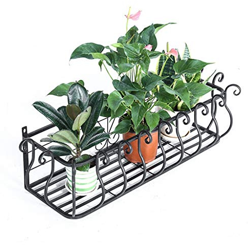 Vasi e accessori per piante Supporto per fiori da appendere alla ringhiera del balcone Supporto per fioriera per parapetto per davanzale Fioriera in ferro battuto Espositore di aneto verde succulento