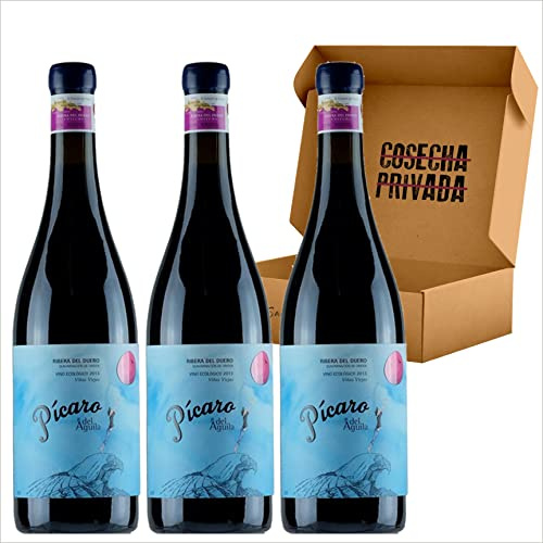 Dominio del Águila - Envio 24 h - Mejor Vino España - Cosecha Privada (3 x Botella 75 cl, Pícaro del Águila Tinto)