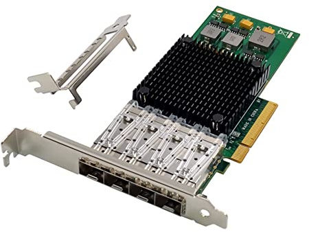 BEEOFICEPENG PClE X8 BCM57840 Carte Réseau pour Serveur un 4 Ports Carte Réseau dans la Fibre + 10G Carte réseau Ethernet PCI-