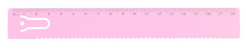 sourcing map Gerade Lineal 18cm Metrische Aluminiumlegierung Lineal Einfach | Wellkante zu Nehmen Messwerkzeug für Kinderstudieren Klassenzimmer Büro Zuckerwatte