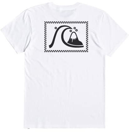Quiksilver Mens Regular Fit Graphic Tees - The Original (White, Medium)