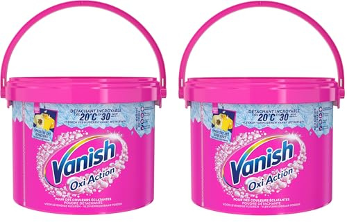 Vanish Détachant Oxi Action Poudre efficace dès 20° - Lot de 2 Pots de 2,7kg