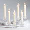 Romadedi Glass Candle Holder for Candlestick - Set of 10 Clear Small Taper Stick Bulk for Table Dinner Living Room Christmas Decoration Wedding Party Centrepiece Advent Modern