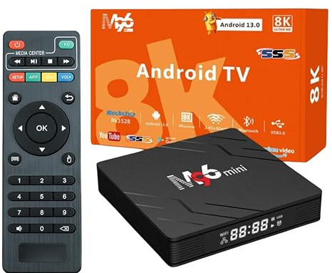 M 96 Mini RK3528 Nuovo Computer Streaming Video, 8K Supportato, Android TV 13.Dual WiFi, 2 g/16 g