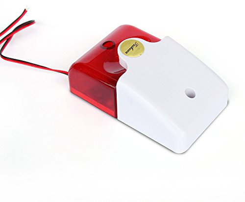 Taikuwu Wired Flashing Light Strobe Siren Sound Alarm Home security System Light Siren for Home/Company/Community/Warehouse 105 dB (24, Volts)