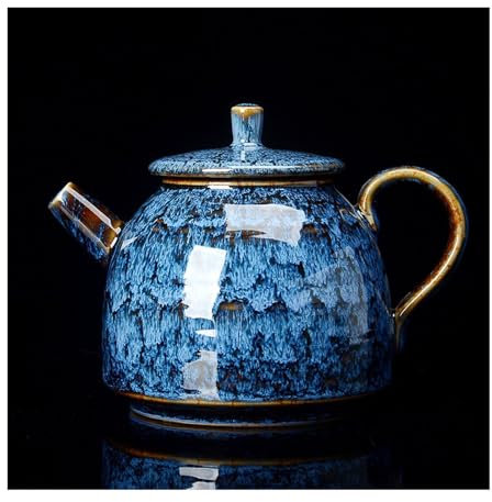 Theiere Théière en céramique, Bouilloire à Eau, Tasse, théière for thé en Tasse, théières Samovar pour Le thé en Feuilles ou Les Fleurs de thé(01)