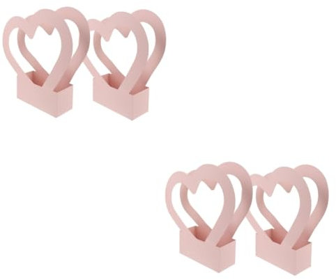 FOMIYES 2 Sätze Partydekorationen Wasserdichte Behälter Klarer Behälter Hochzeitsdeko Hochzeitdeko Papierbox Verpackungsbehälter Aus Papier Behälter Für Blumenarrangements Rosa 2 Stück * 2