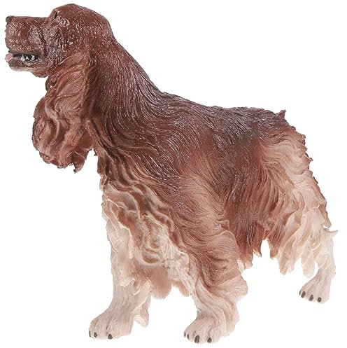 MOLUCKFU Spielzeug Figur Hund Spaniel Kunststoff Tierspielzeug Realistische Hundefigur Kleine Hundefiguren Hundeornament Hundedekoration Simulationshundefiguren