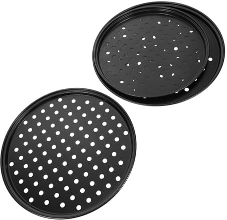 OKUMEYR 3pezzi Teglie Per Pizza Con Antiaderenti e Resistenti Per Per Pizza Biscotti e Pane