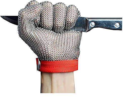 Schnittfeste Handschuhe, Schnittfeste Handschuhe aus 304-Stahl, Schutzhandschuhe der Stufe 5, zum Angeln im Freien, zum Schlachten und Schneiden von Fleisch