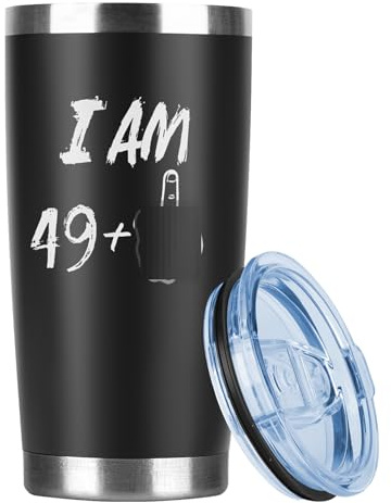 GOENMOOL 50th Birthday Gifts for Men, Funny 50th Birthday Gifts for Him Dad Brother Uncle Husband, 20oz Stainless Steel Travel Mug with Lid for 50 Year Old Man