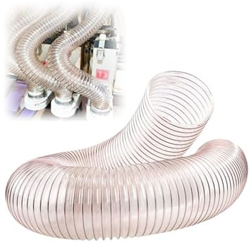 WDFYM 0,93mm Absaugschlauch transparent Absauganlage Spiralschlauch schwer entflammbar Flexschlauch(Dia-6.3inch(160mm))