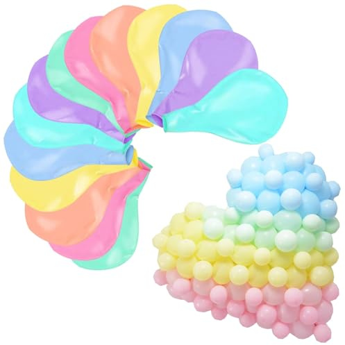 LUKIUP 14 Pezzi Palloncini Macaron Multicolore, Palloncino Macaron XL, Palloncini da 18 Pollici, 45 CM Pallone Grande, Palloncinio Giganti per Matrimoni, Compleanni, Natale