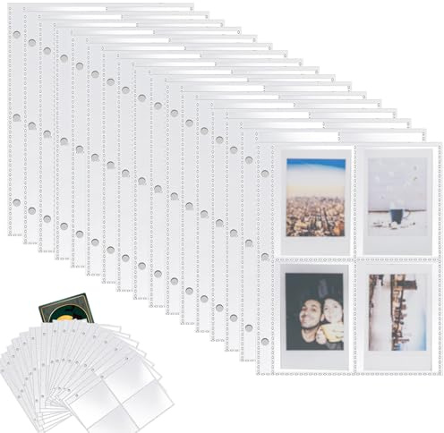 Sammelkarten Hüllen 480 Pockets Leere Pokemon Hüllen Photocard Sleeves 60 Seiten Doppelseitiges Sammelalbum Transparent Karten Folien Trading Einzeln für 3 Löcher Ringbüchern zum Sammeln und Tauschen