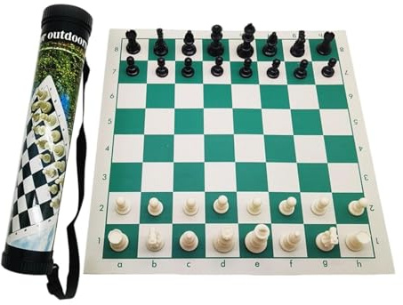 Yunhgft Set di Scacchi Professionale Gioco da Tavolo da Viaggio con Scacchiera Portatile E Pezzi Inclusi Materiale Leggero con Fodera Adatto per Adulti, 52cmx8cmx8cm