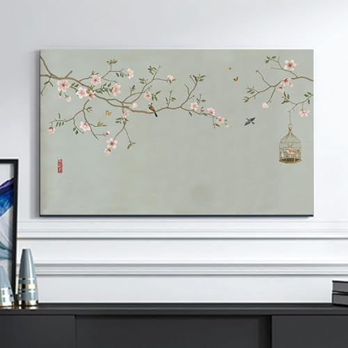 HSTANGKY Funda Antipolvo Para TV De 32 A 65 Pulgadas Protector De Pantalla LCD/LED Impermeable Y Transpirable Funda Antipolvo Universal Para Televisores De Pantalla Plana-flower||40-43inch