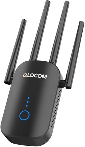 QLOCOM 5G & 2.4G Dualband Ultraxtender WiFi Verstärker 1200Mbit/s WLAN Repeater, Plug & Play gdesfgyuefgvhjs