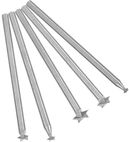 Cabilock Set 5 Punte per Incisione Legno 2,35 Mm Punte per Utensile Rotante in Metallo per Intaglio e Lavorazione Fai da Te, Accessori per Trapano Elettrico e Modellismo Professionale