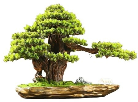 XJBTBA artificial bonsai tree Desktop Simulation Greenery Ornaments Landscaping Entryway Cabinet Side Table Ornaments Hotel Simulation Tree Decoration artificial bonsai tree indoor plant