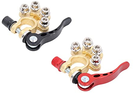 RASTKY 2 Connettori Terminali Batteria Connessione Fissa a Sgancio Rapido per Batteria Camion Caravan, Materiale in Ottone Resistente Al Calore