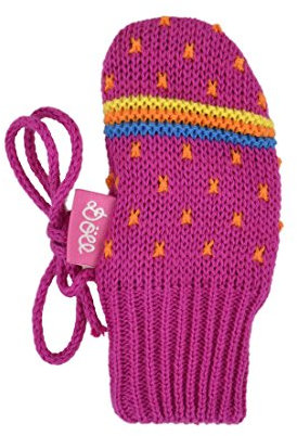 Döll Baby - Mädchen Fäustlinge 1422906165 Fausthandschuhe Strick, Gepunktet, Gr. One Size (Herstellergröße: 0,5), Rosa (Beetroot Purple 2420)