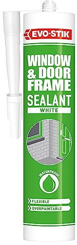 EVO-STIK Window & Door Frame Sealant White - 290ml - Waterproof - Flexible - Overpaintable - Lasts up to 15 Years