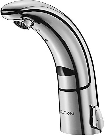Sloan Optima EAF-100-ISM Sensor Activated Touch-Free Faucet, Commercial Grade with Mounting Hardware - 1.5 GPM Hardwired-Powered Deck-Mounted Mid Body, Polished Chrome Finish, 3335004