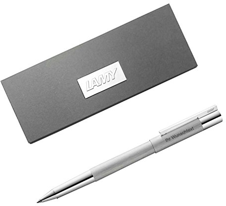 Lamy Tintenroller scala Modell 351, Edelstahl brushed, inkl. Laser-Gravur