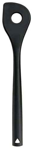 triangle Rührlöffel Hitzebeständig - Kochlöffel Nylon 270°C, 31 cm | Asymmetrische Form, Loch zum Rühren, Anti-Rutsch-Nut – spülmaschinengeeignet, lebensmittelecht