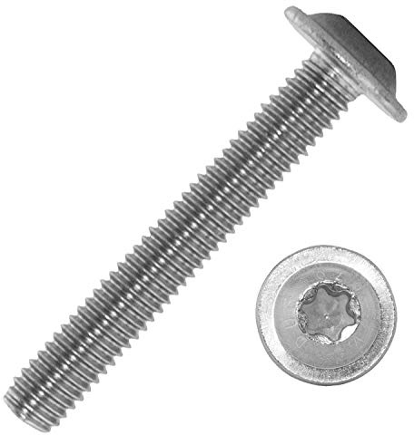 Linsenkopfschrauben mit Innensechsrund (ISR) und Flansch M6x20/20 mm aus Edelstahl A2 (100 Stück) | ISO 7380 - Rundkopfschrauben - Linsenschrauben - Schrauben von MESAROS®