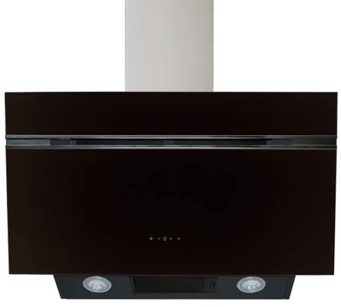 Wolkenstein W S5-80 ABTZ Dunstabzugshaube | Kopffreihaube | Touch Control | Schwarzes Glas | Umluft | Abluft | 623 m³/h Luftstrom | 80 cm breit