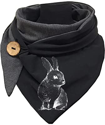 Hiseng Damen Schals Groß Dreieck Winter Dreieckstuch Warmer Button Lieblingsschal Scarf Fransen Knopf Karoschal Poncho Soft Wrap Lange Stola Fransen Poncho