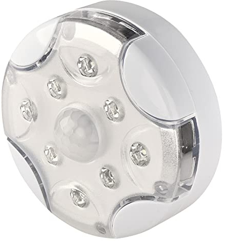 EMOS Luce notturna a LED con sensore di movimento a infrarossi (rilevamento 5 m/90°) e sensore fotografico, interruttore automatico/on/off, potenza luminosa 60 lm, luce bianca fredda, funzionamento a
