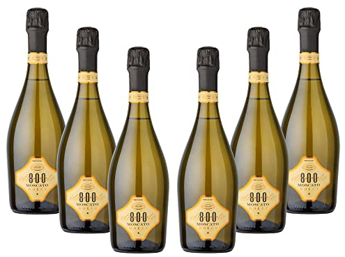 800 | Spumante Moscato, Confezione da 6 Bottiglie da 750 ml