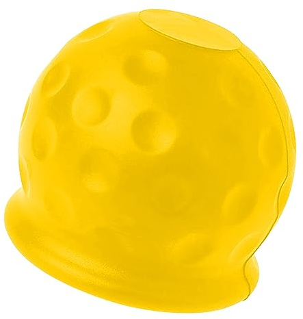Luckious 1 Pcs Trailer Hitch Ball Cover, Universal Tow Bar Ball Cover, Made of Rubber, Trailer Ball Cover, Tow Bar Cover, Anti Car Wash, Abrasion and Dirt Resistant (black,yellow,red,blue)