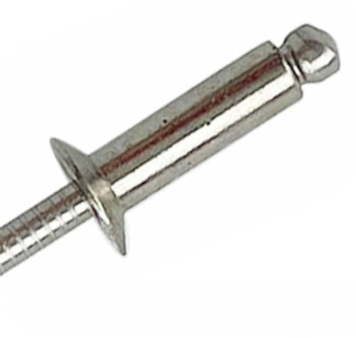 Senkkopf-Blindnieten aus Edelstahl 304 mit flachem Rundkopf M3M4M5M6.4 Herzziehende Nieten Zugnägel GB126161718-M3 (50 Stück) - 8 mm - Senkkopf