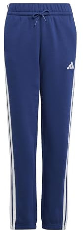 adidas Unisex Kinder Essentials 3 Stripes Pants, Dark Blue/White, 9-10 Years